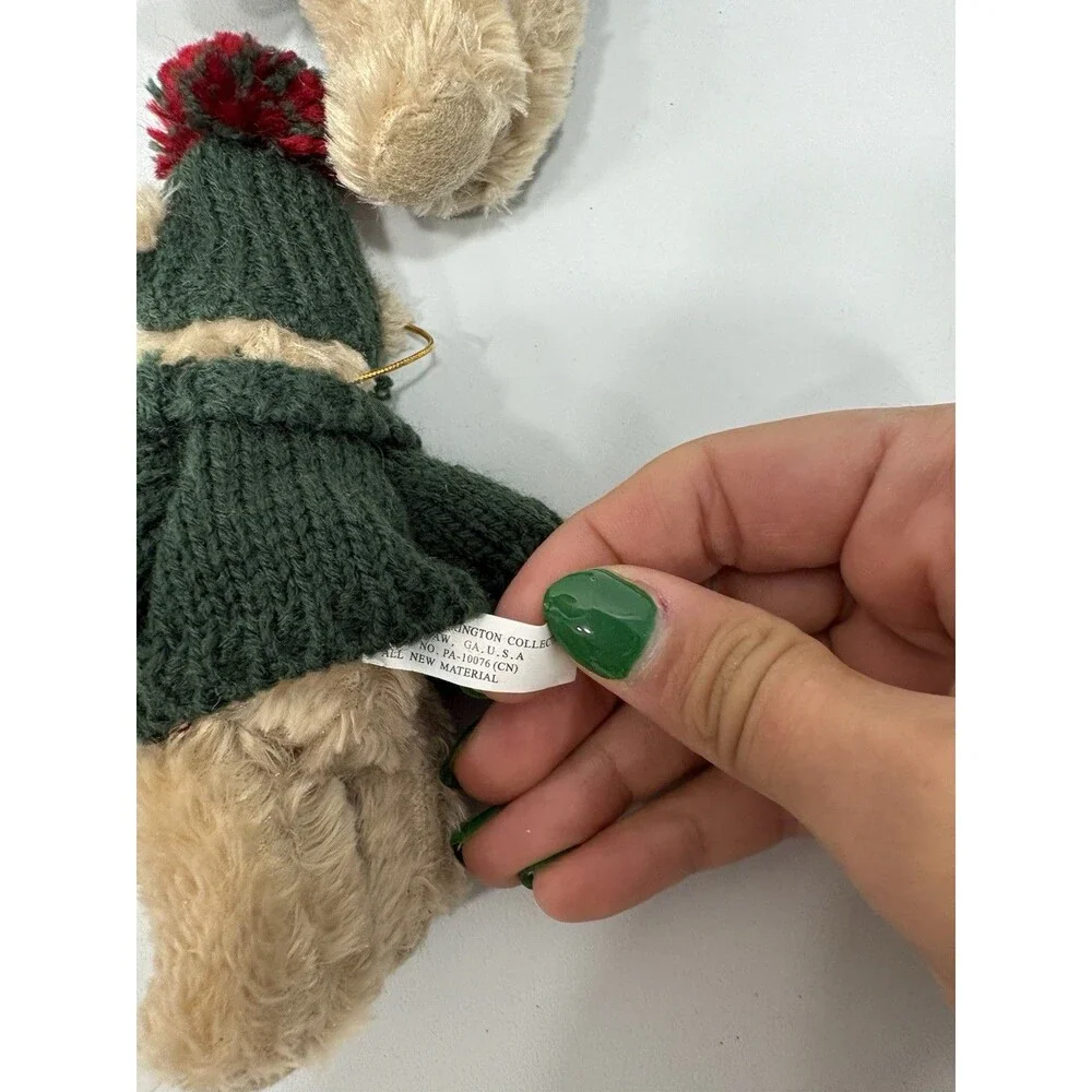 The Bearington Collection Ornament Set Tiny Bears Boy And Girl Sweaters  4.5”